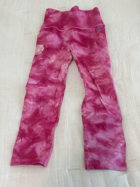 Free People Pink Tie-Dye High-Rise Leggings